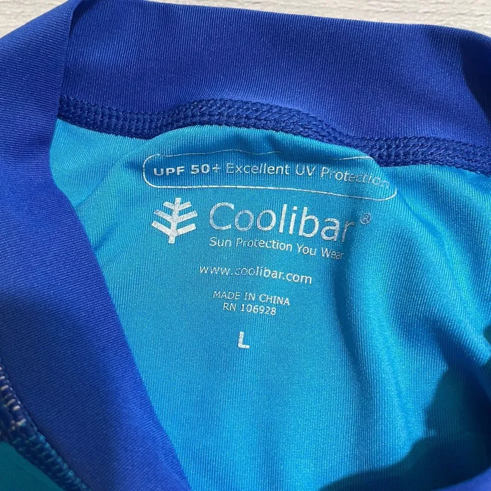 Coolibar kids long sleeve rash guard‎ sun shirt youth large